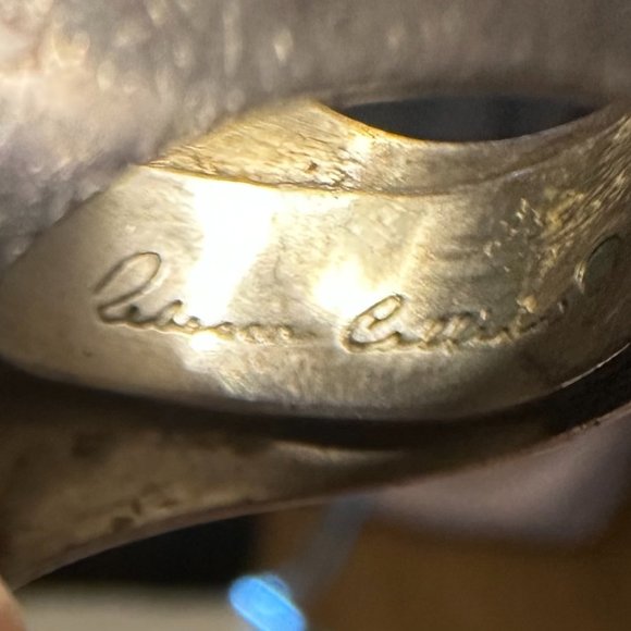 * WOW FACTOR * Rebecca Collins modernist Sterling and Pyrite ring* - Picture 5 of 5